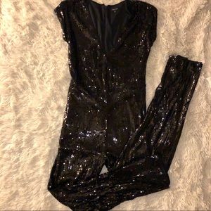 Black Sequined Jumpsuit